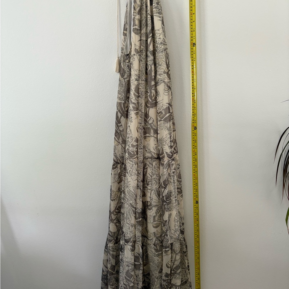 World Market Beige and Gray Dress